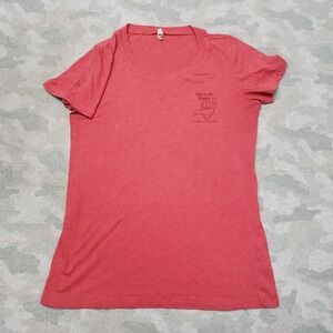 Dutch Bros Top Womens Large Red Short Sleeve Coffee